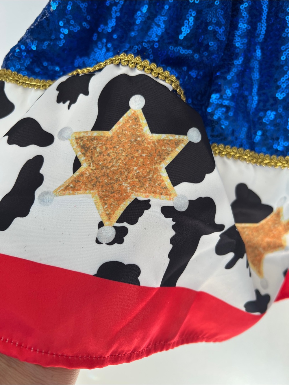 Blue Sequin Cowgirl dress - Picture 4 of 10